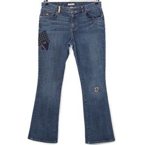 American Living‎ Revere Bootcut Jeans Distressed Stretch Patches 12 X 32
